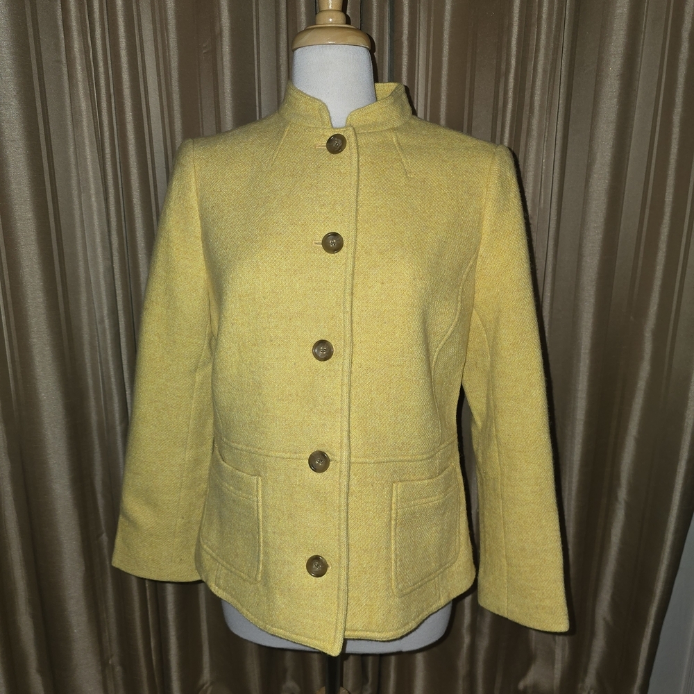 Talbots Yellow Blazer with Button Detail